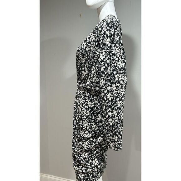 Isabel Marant Black and White Dulce Floral Long Sleeve Mini Dress Size Medium (4 - Picture 11 of 11